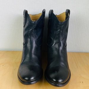 Frye Billy Short Womens Black Leather Ankle Boots, 9.